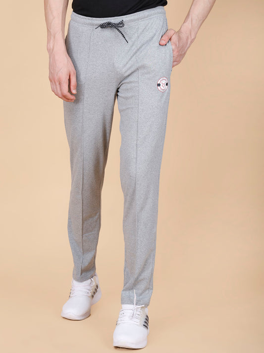 Light Grey Track Pant With Pleats