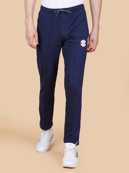 Navy Track Pant With Pleats