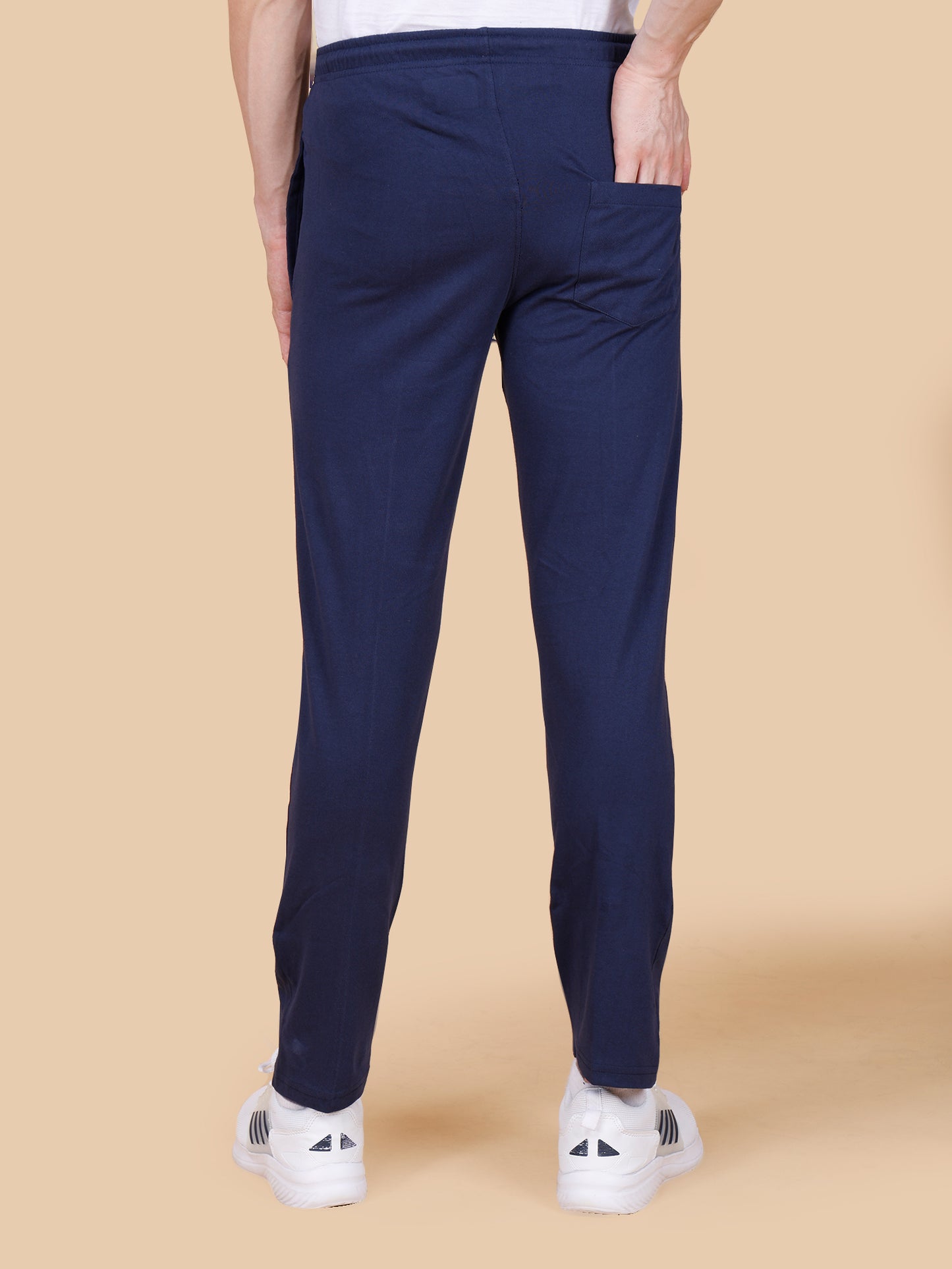 Navy Track Pant With Pleats