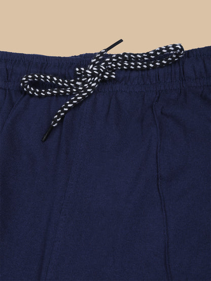 Blue Track Pant With Contrast Pipping