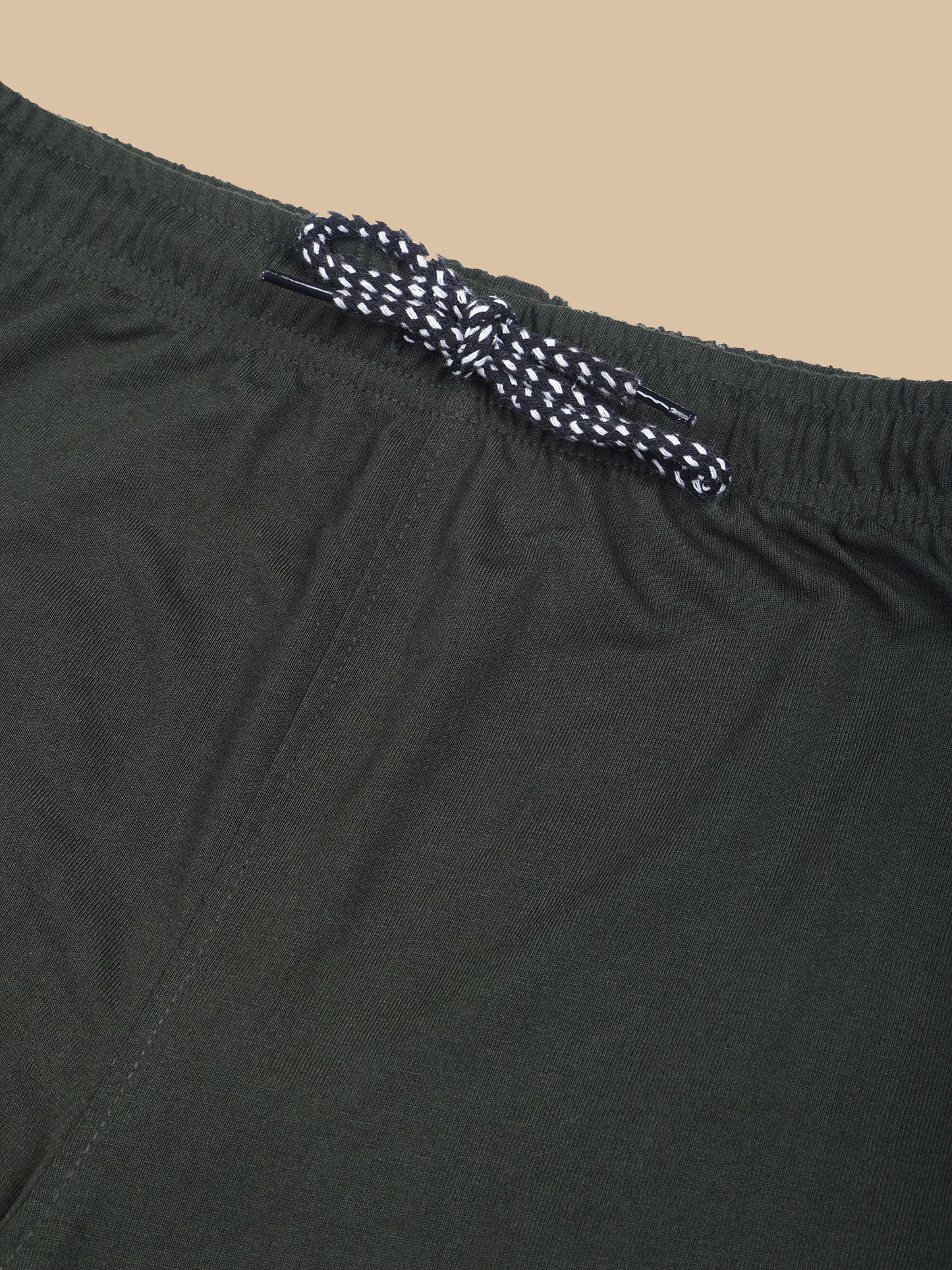 Olive Track Pant With Contrast Pipping