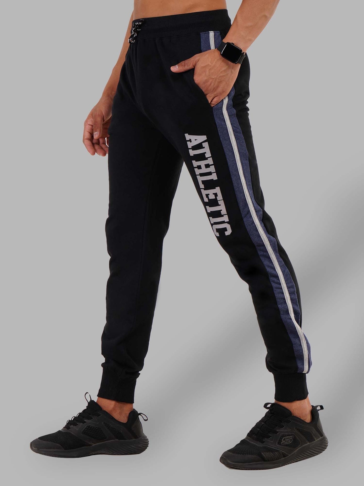 Black Jogger With Contrast Panels