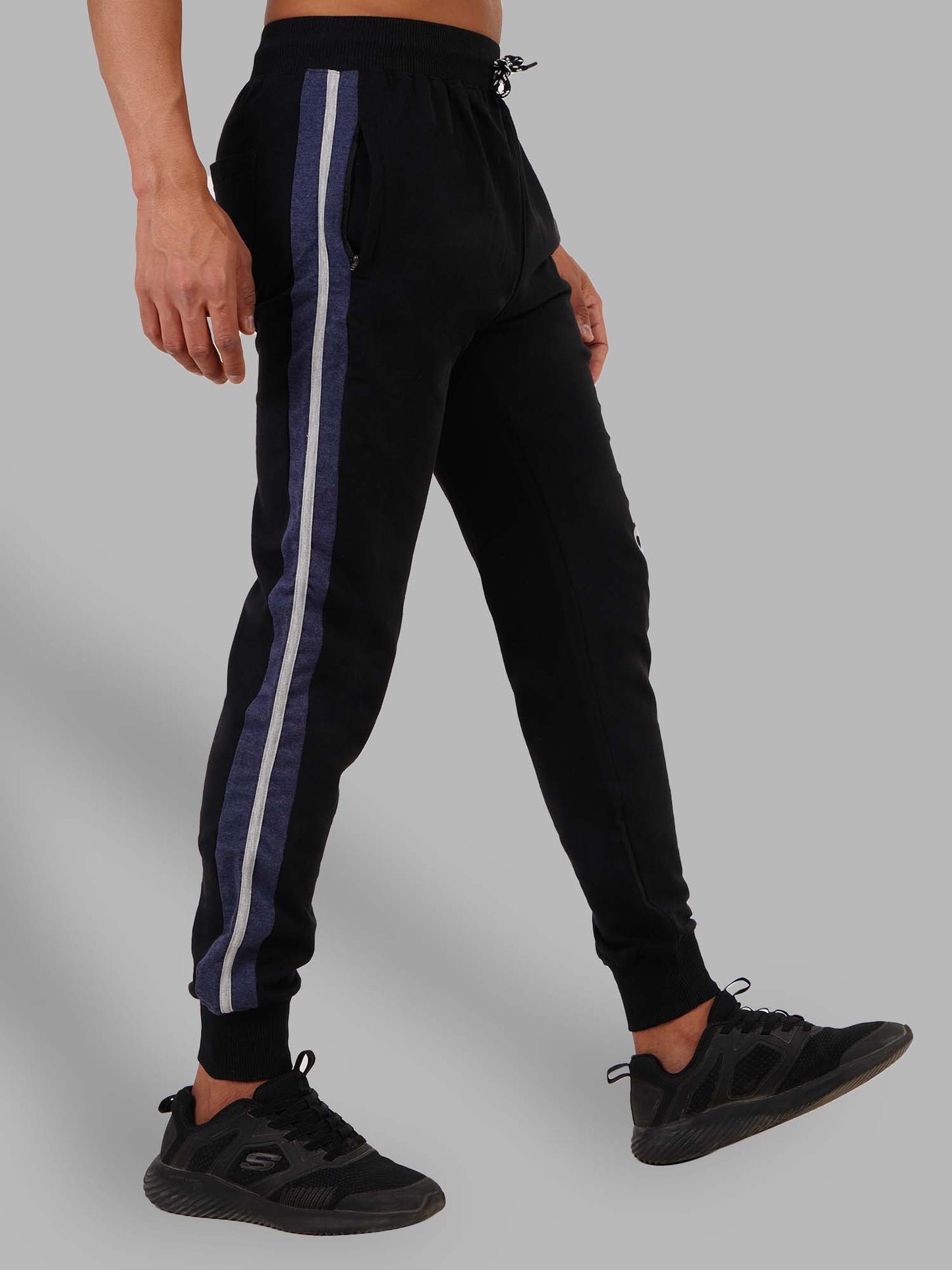 Black Jogger With Contrast Panels