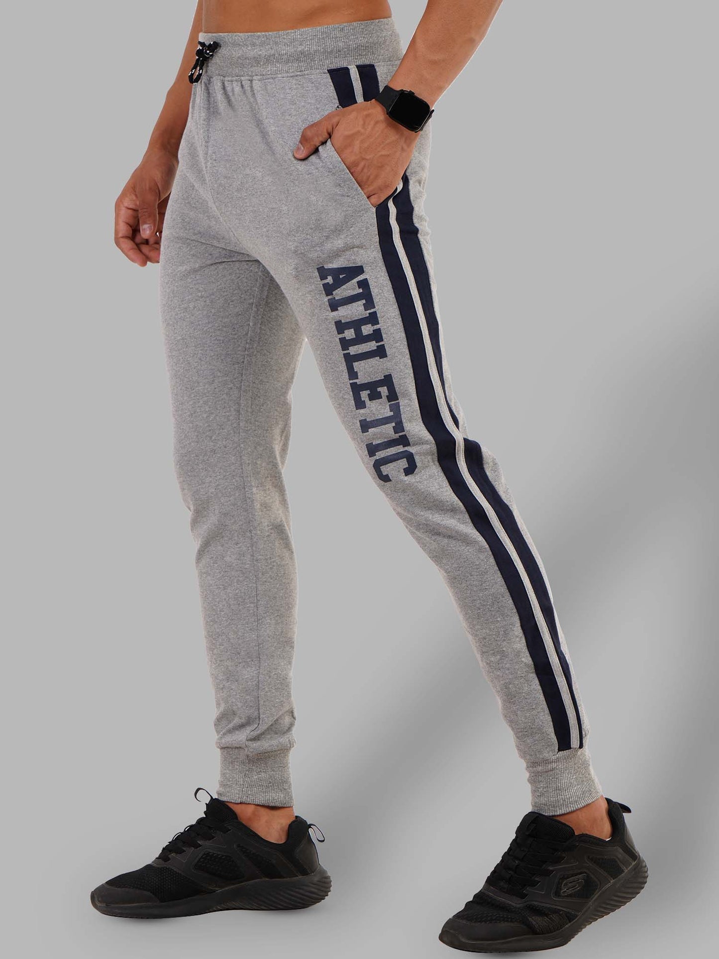 Light Grey Jogger With Contrast Panels