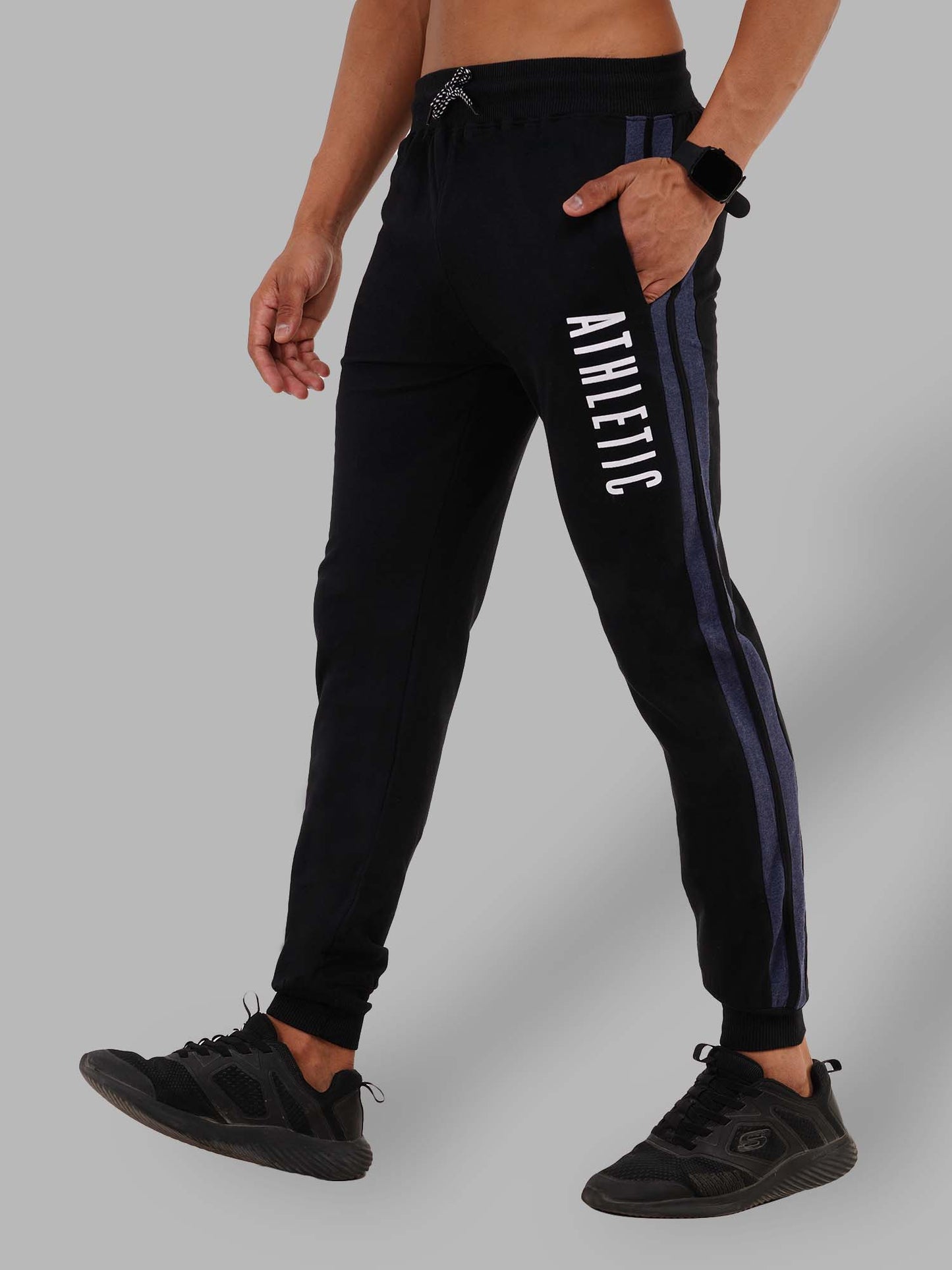 Black Jogger With Contrast Panels