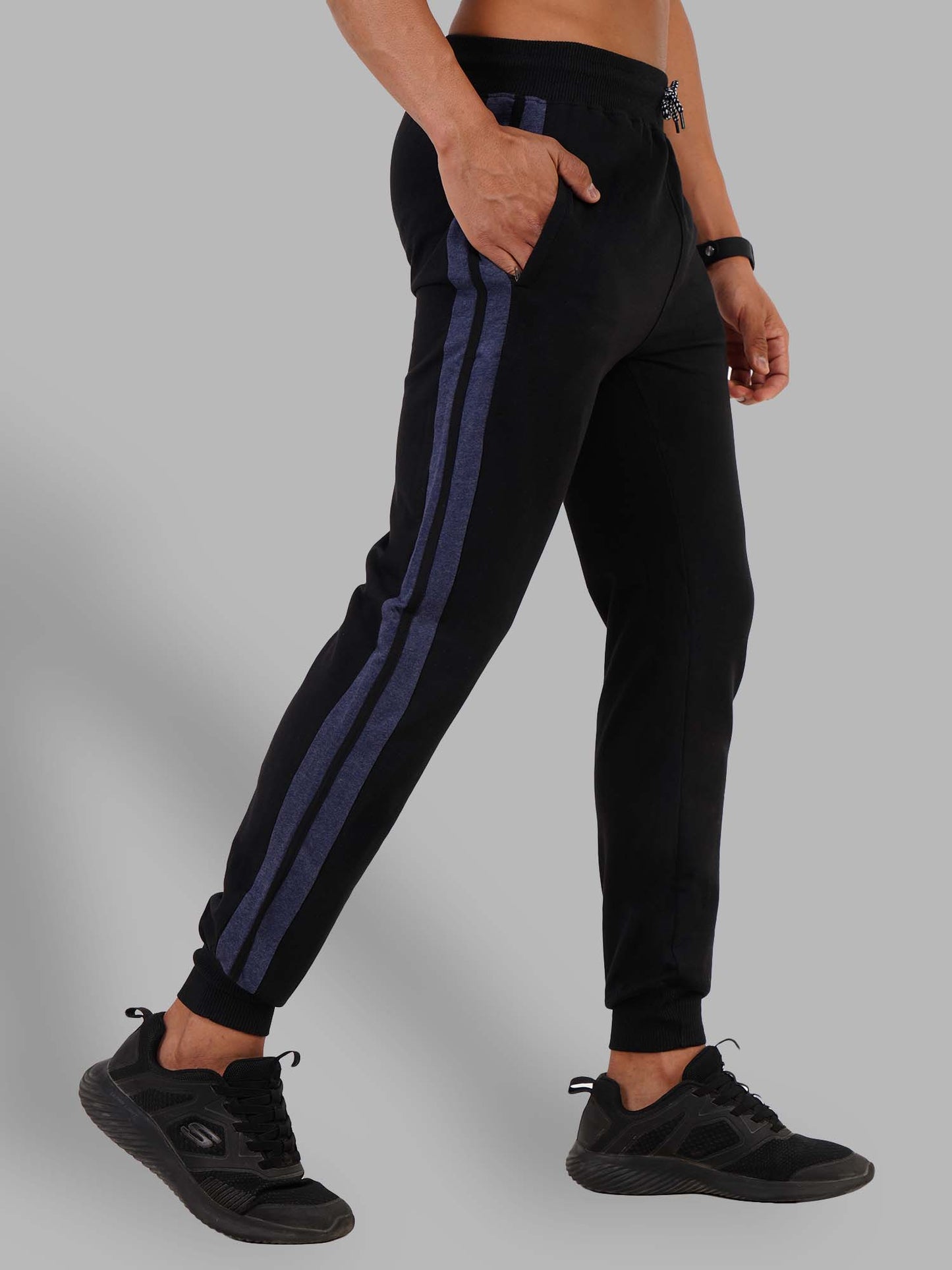 Black Jogger With Contrast Panels