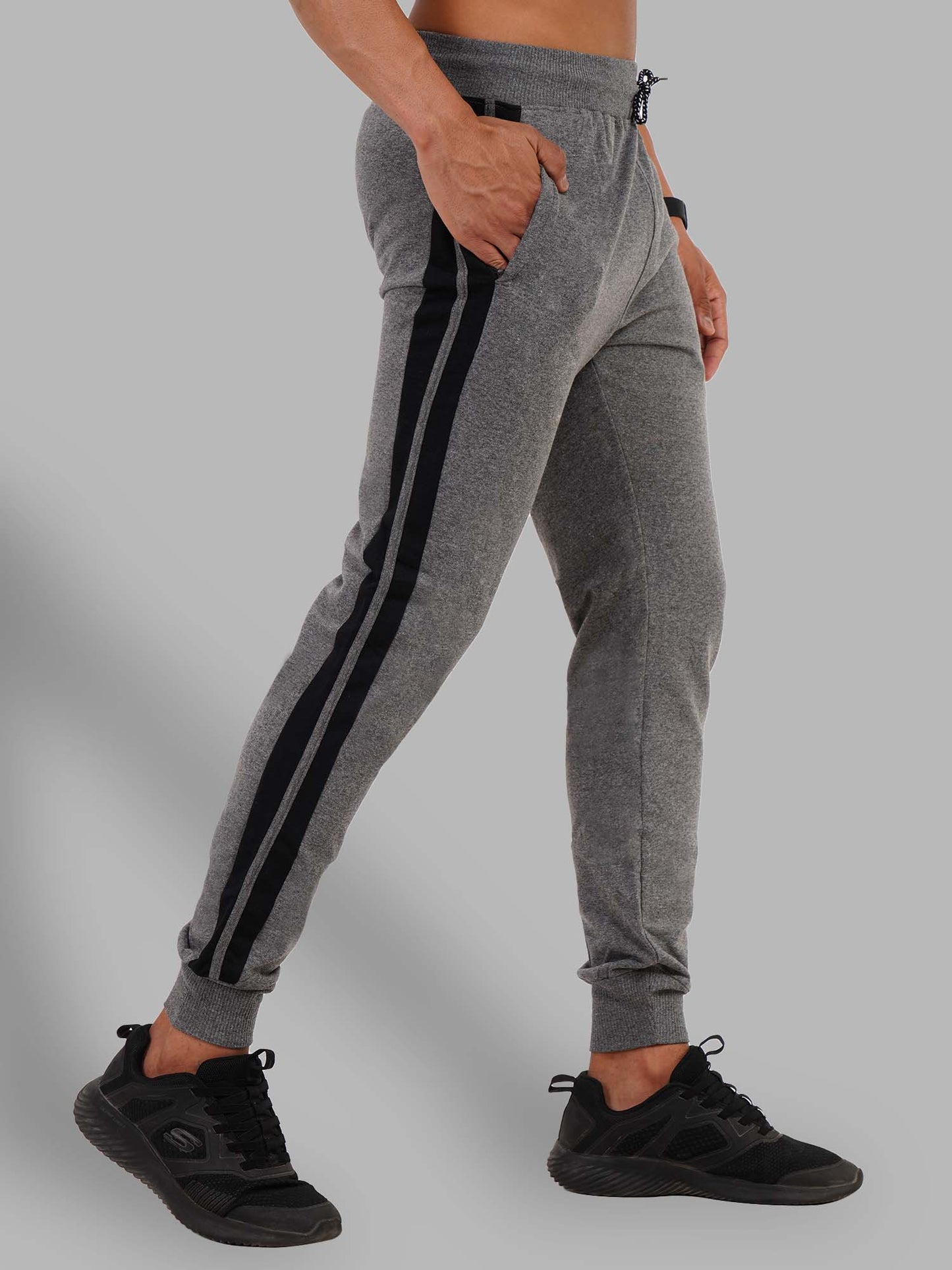 Dark Grey Jogger With Contrast Panels