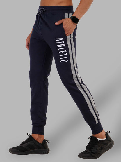 Navy Jogger With Contrast Panels