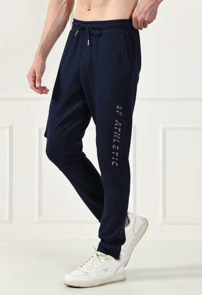 Navy Cargo Pant with Reflective Print