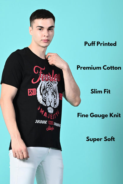 Puff Printed FIne Gauge Fabric Super Soft Slim Fit Cotton Fabric