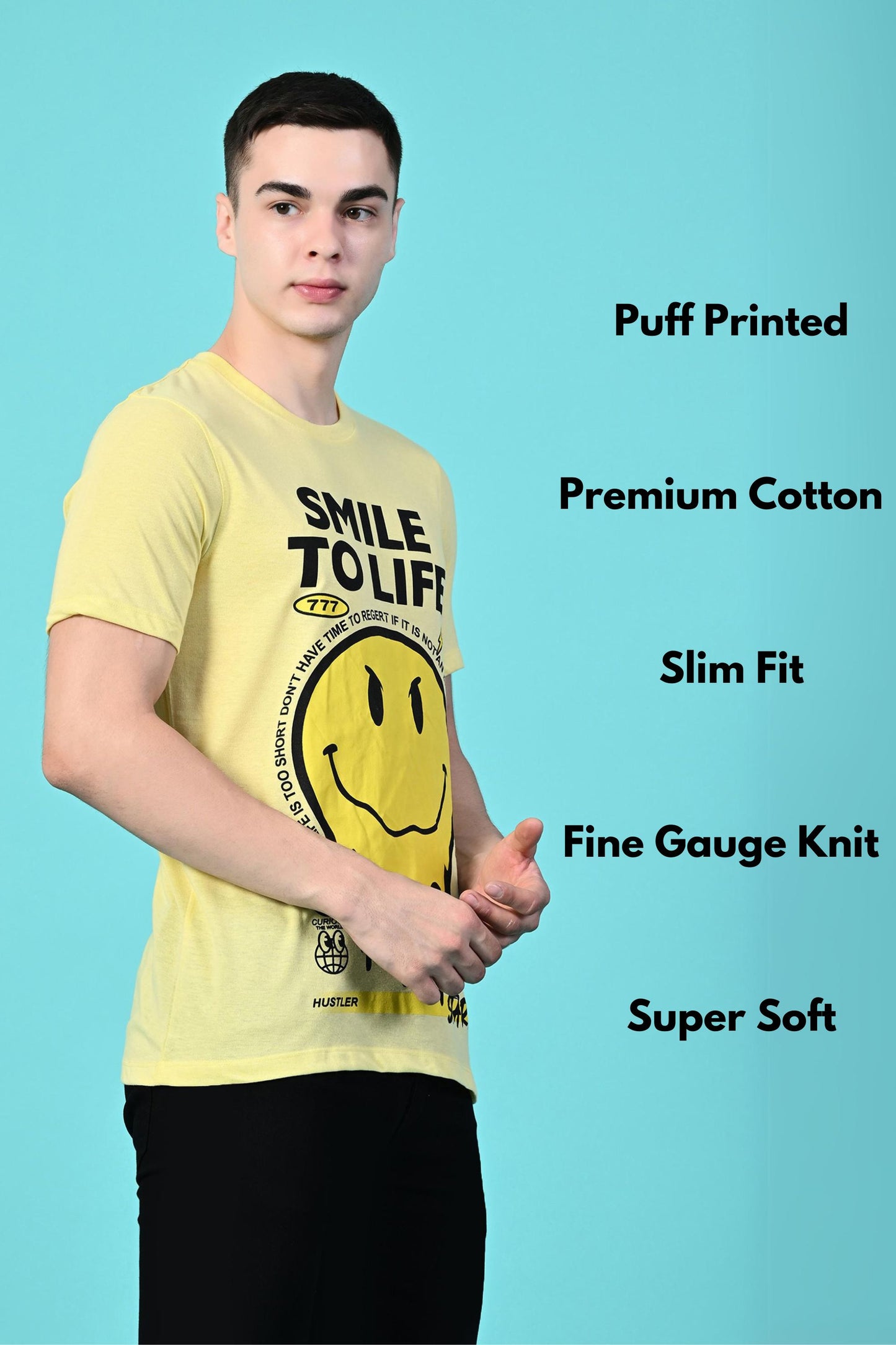 Puff Printed FIne Gauge Fabric Super Soft Slim Fit Cotton Fabric