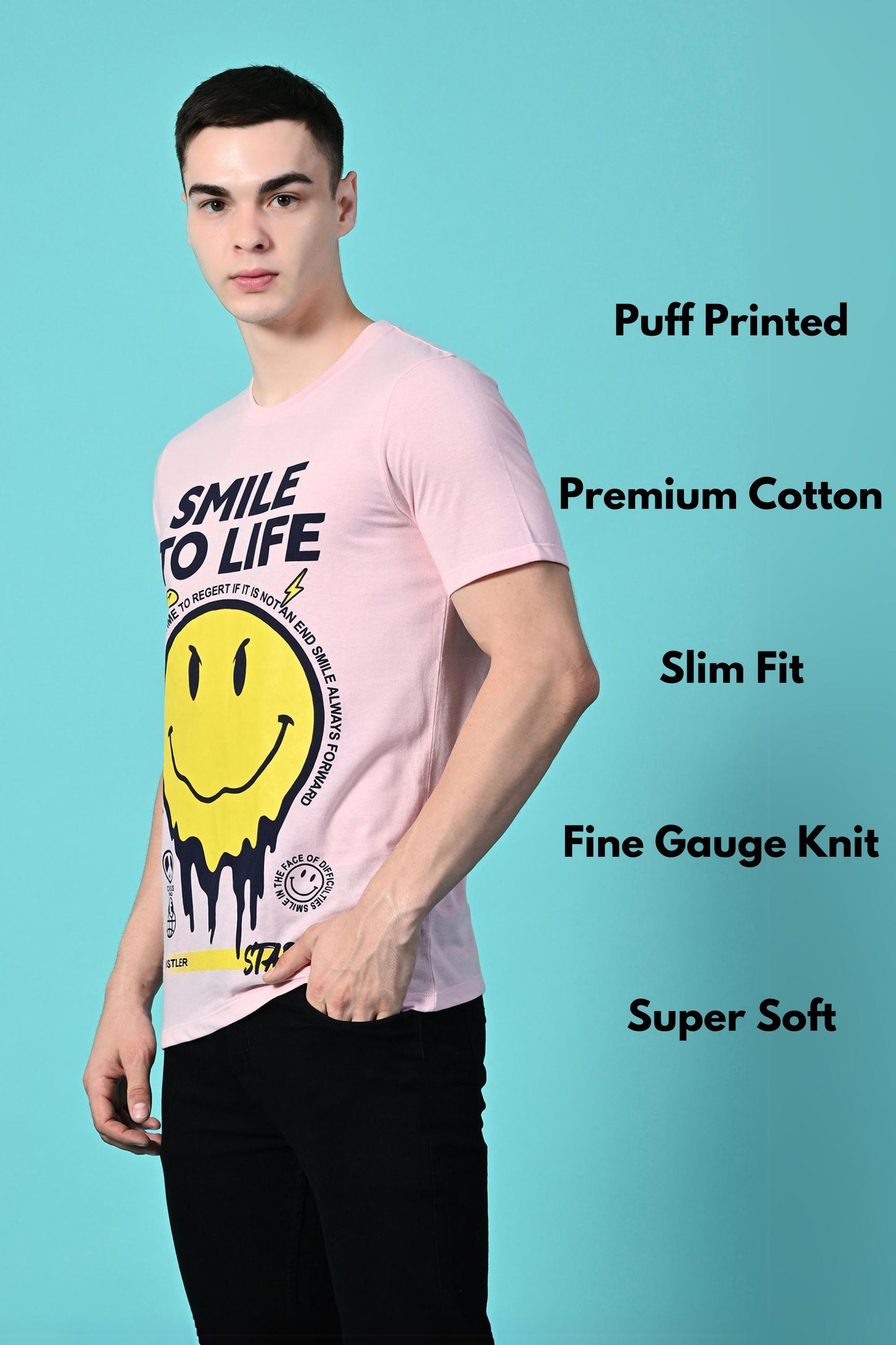 Puff Printed FIne Gauge Fabric Super Soft Slim Fit Cotton Fabric