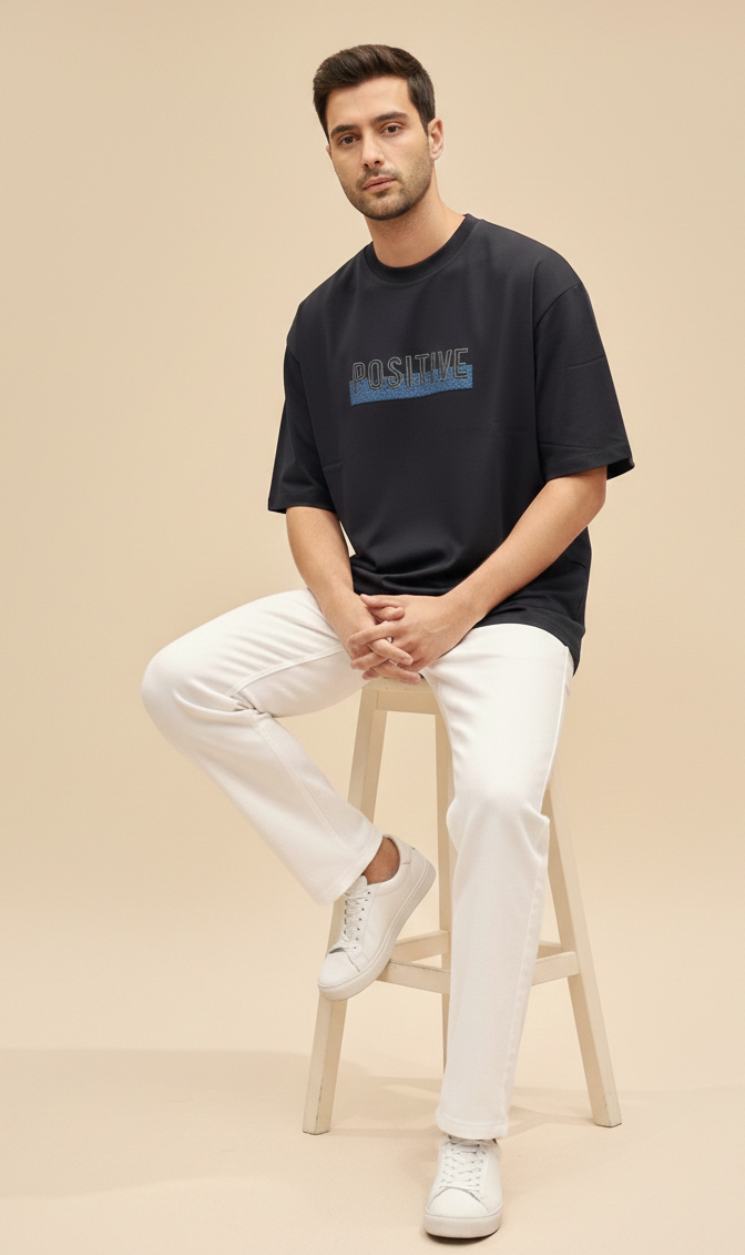 Mens Oversized T-Shirt Print  (Positive)