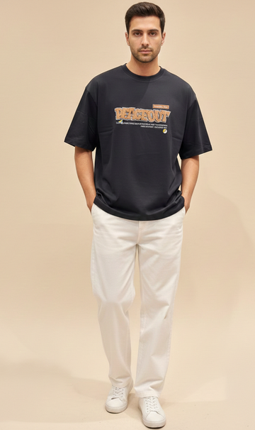 Mens Oversized T-Shirt Print  (Peaceout)
