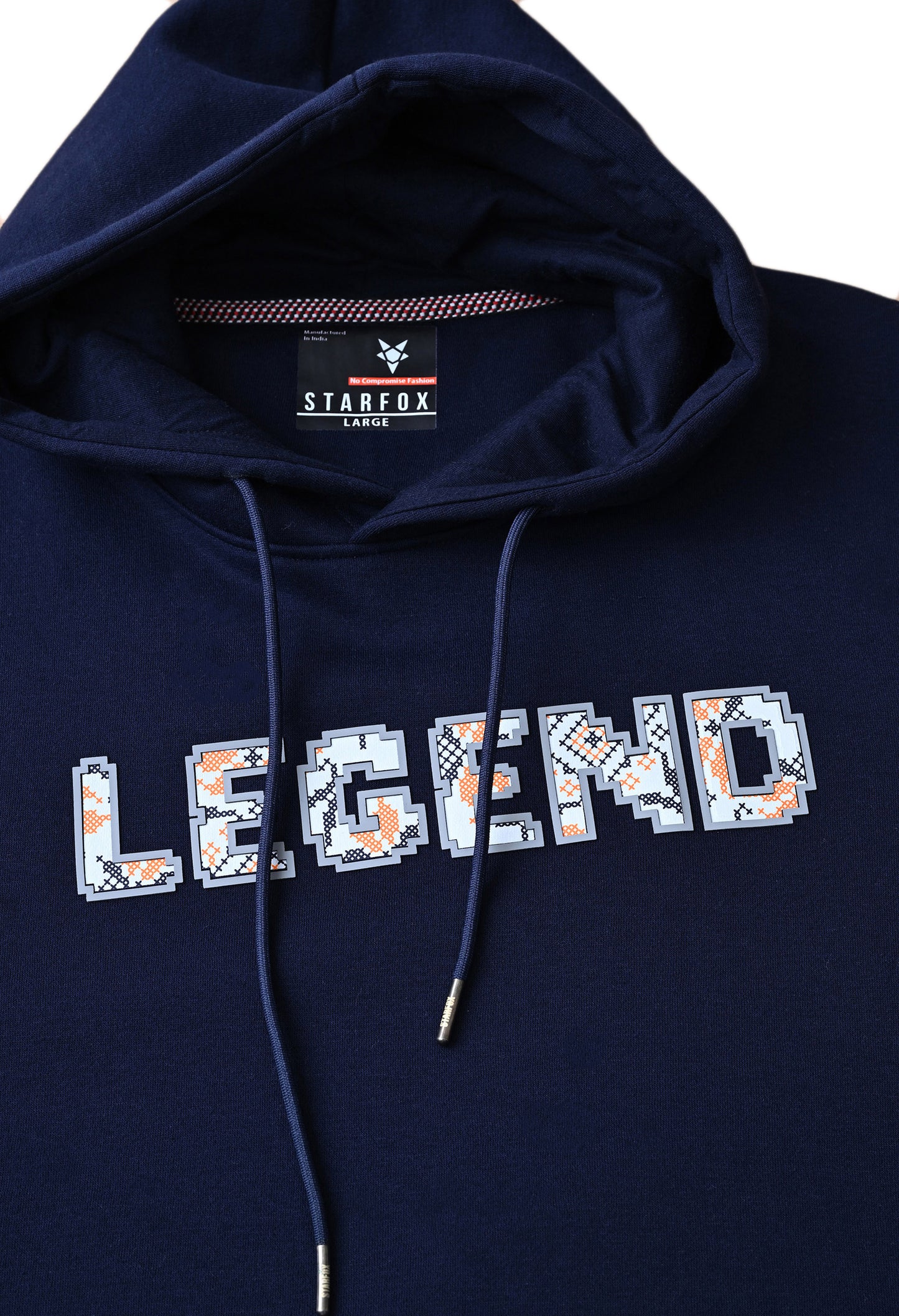 Navy Blue Heavy Fleece Hoodie Relaxed Fit