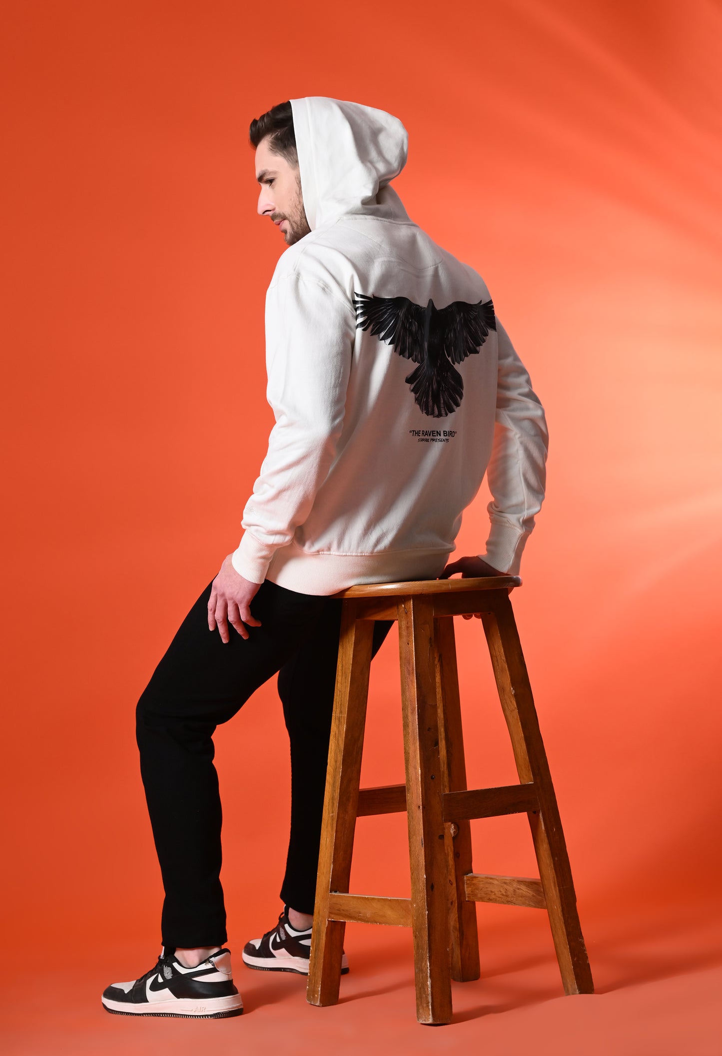 Ivory White Oversized Fleece Hooded Sweatshirt