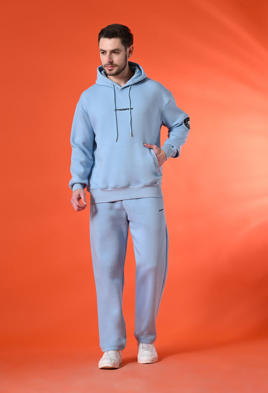 Columbian Blue Oversized Heavy Fleece Co-ord Set