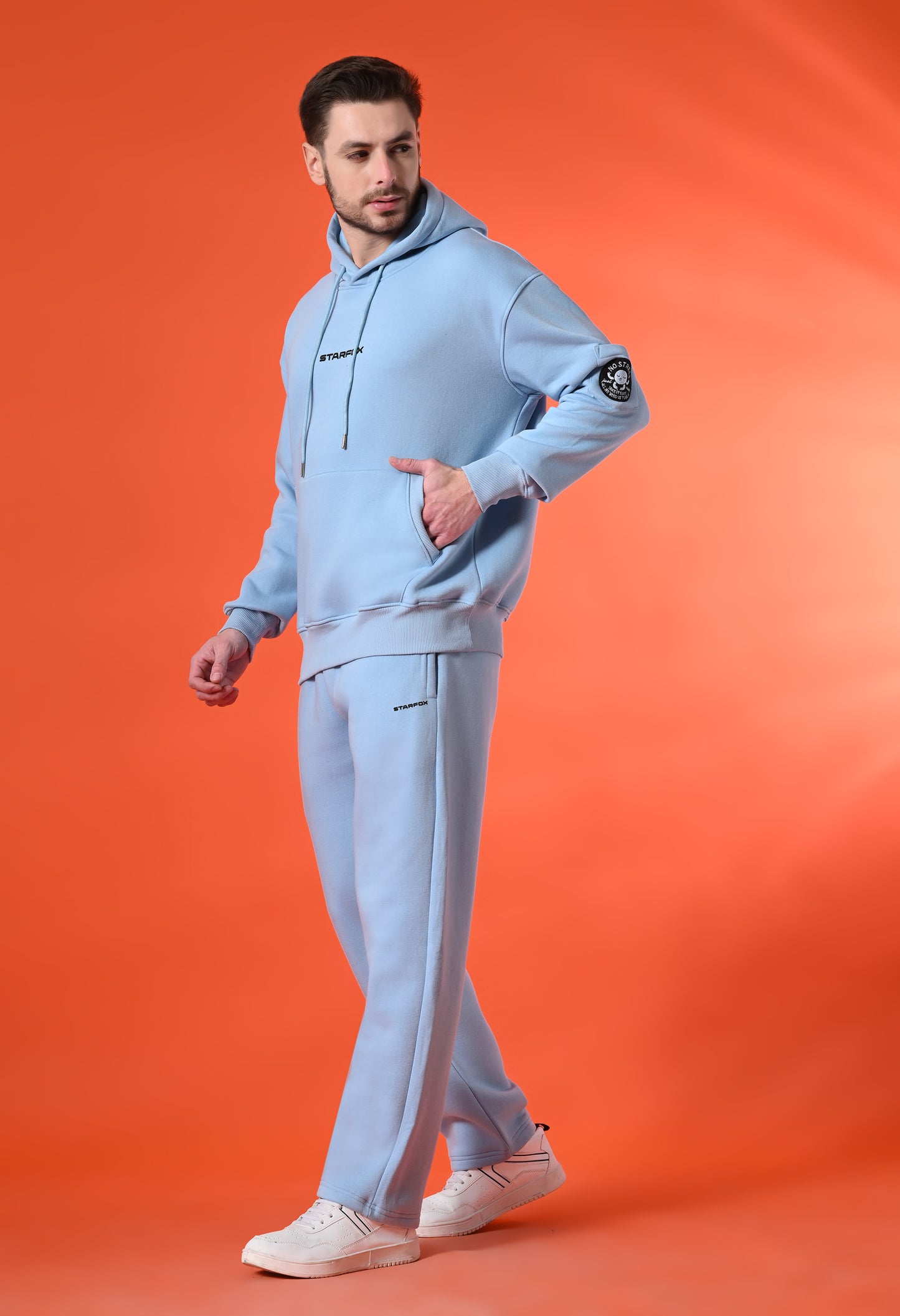 Columbian Blue Oversized Heavy Fleece Co-ord Set