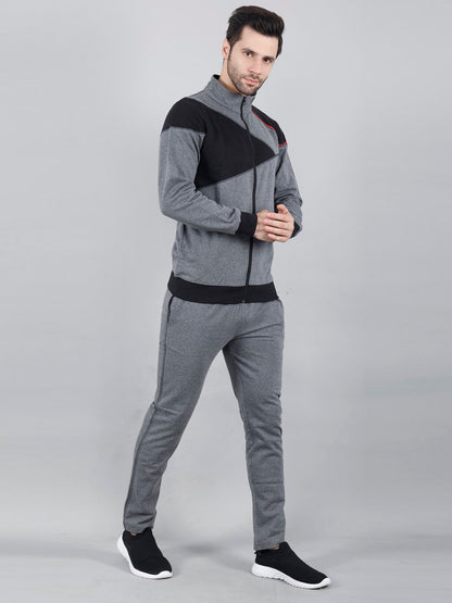 Mens Fleece Colorblock Co-ord Set For Winter