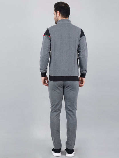 Mens Fleece Colorblock Co-ord Set For Winter