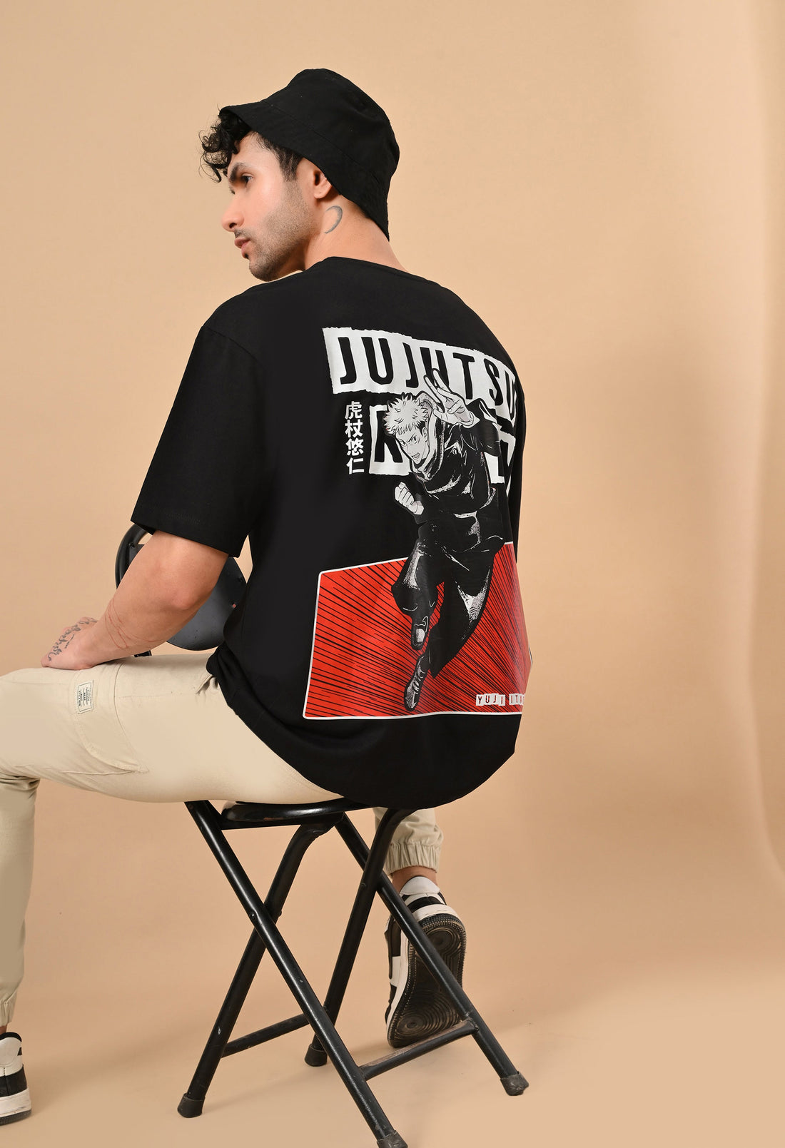 JUJUTSU KAISEN PRINTED OVERSIZED T-SHIRT