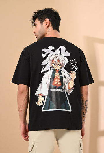 DEMON SLAYER PRINTED OVERSIZED T-SHIRT