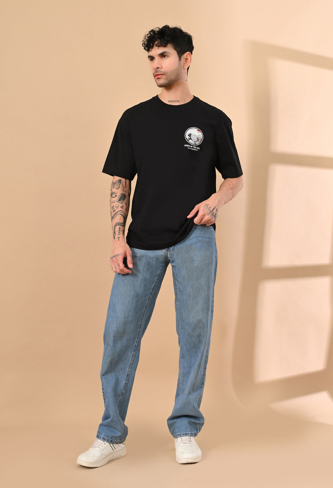 LAW OF NATURE PRINTED OVERSIZED T-SHIRT