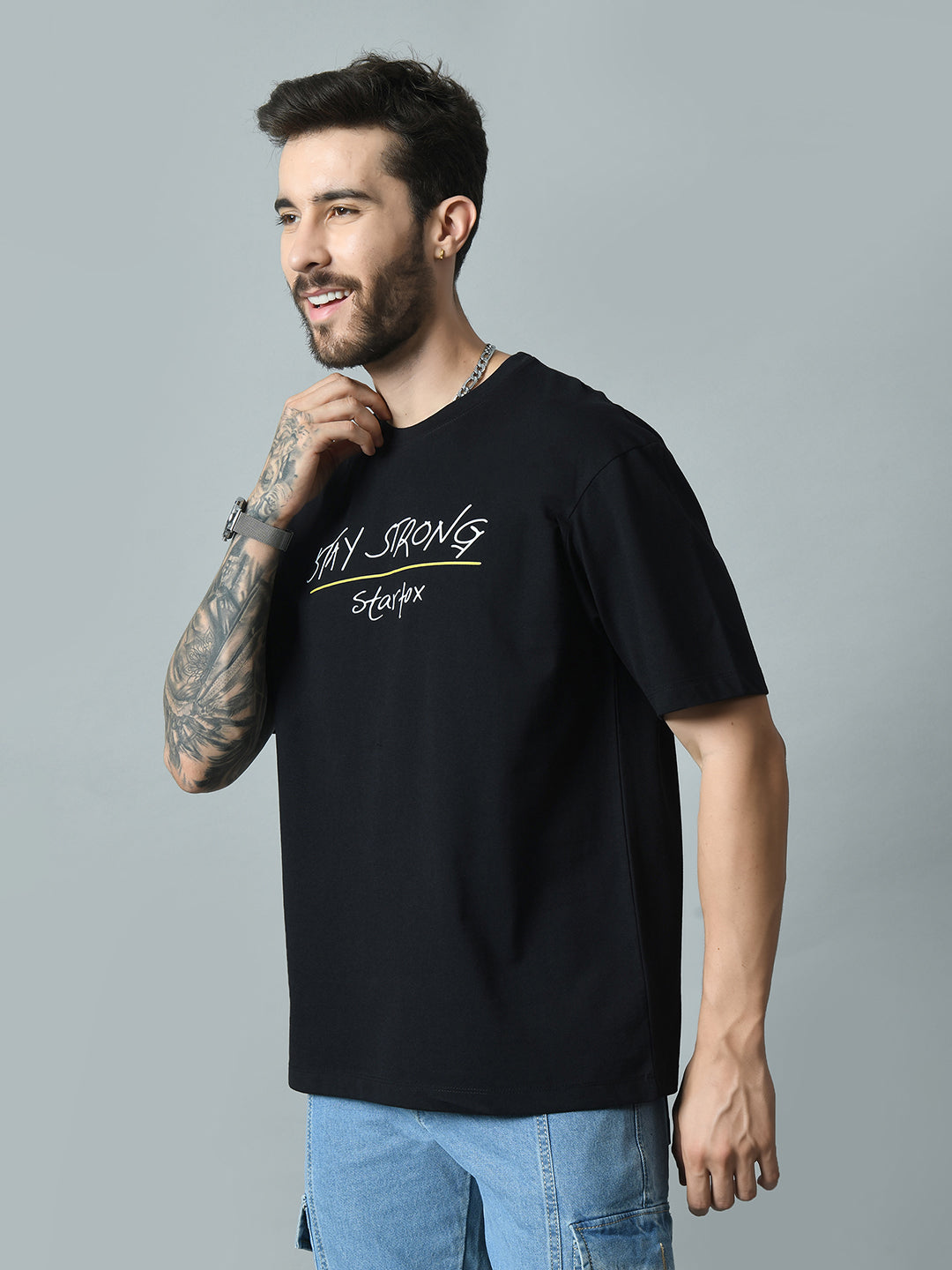 Men's Trendy Loose Fit Drop Shoulder T-Shirt