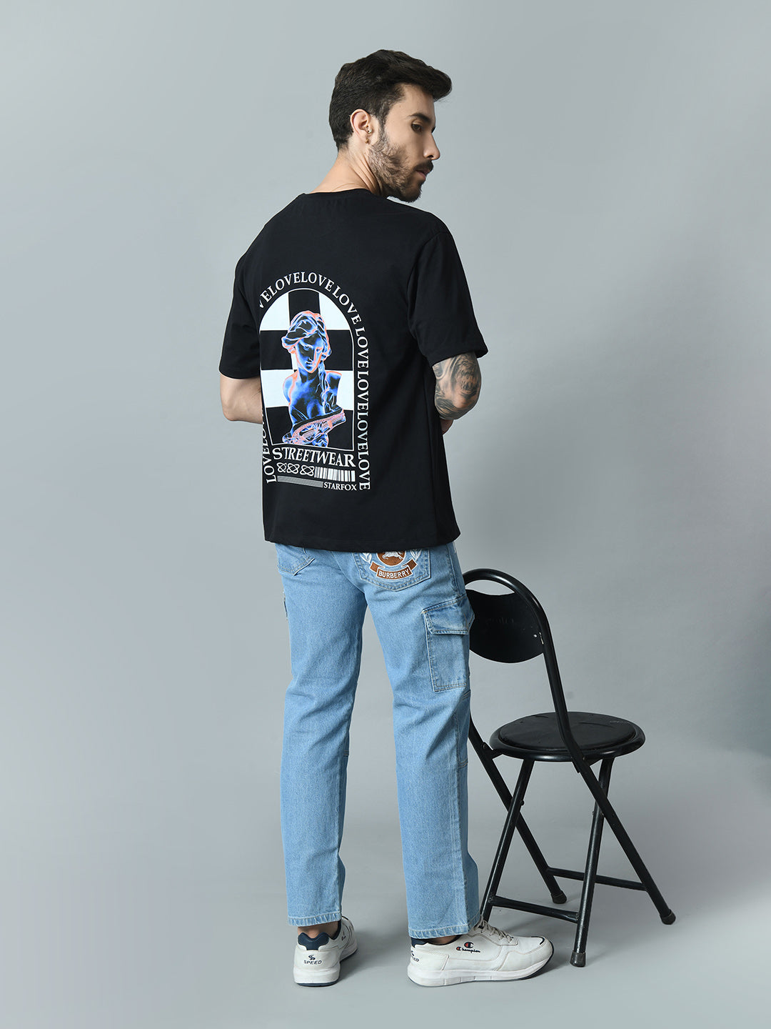 Men's Trendy Loose Fit Drop Shoulder T-Shirt