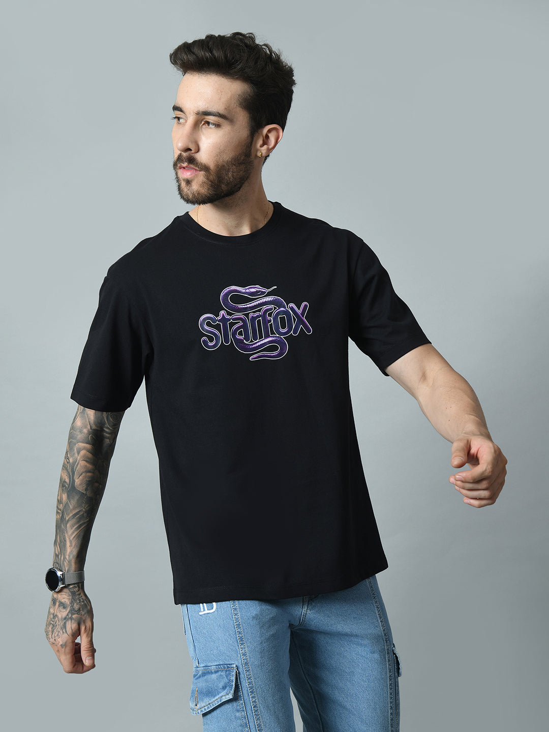 Men's Trendy Loose Fit Drop Shoulder T-Shirt