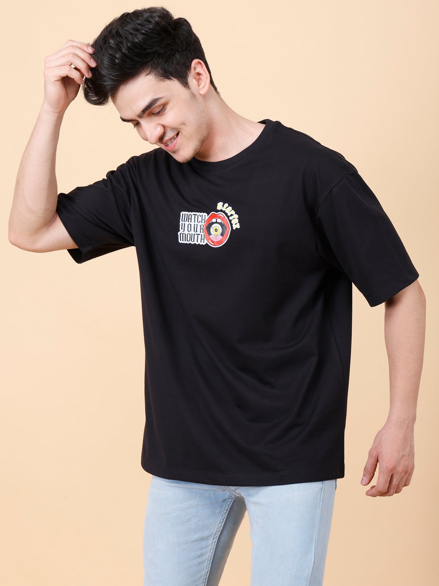 Men's Trendy Loose Fit Drop Shoulder T-Shirt