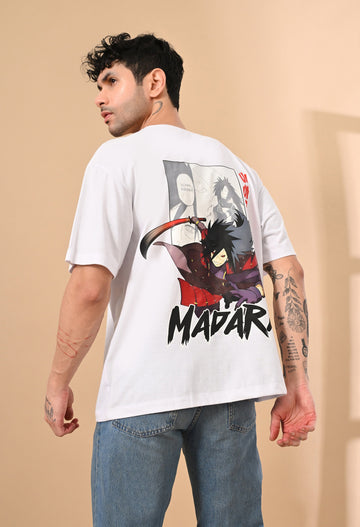 MADARA UCHIHA NARUTO PRINTED OVERSIZED T-SHIRT
