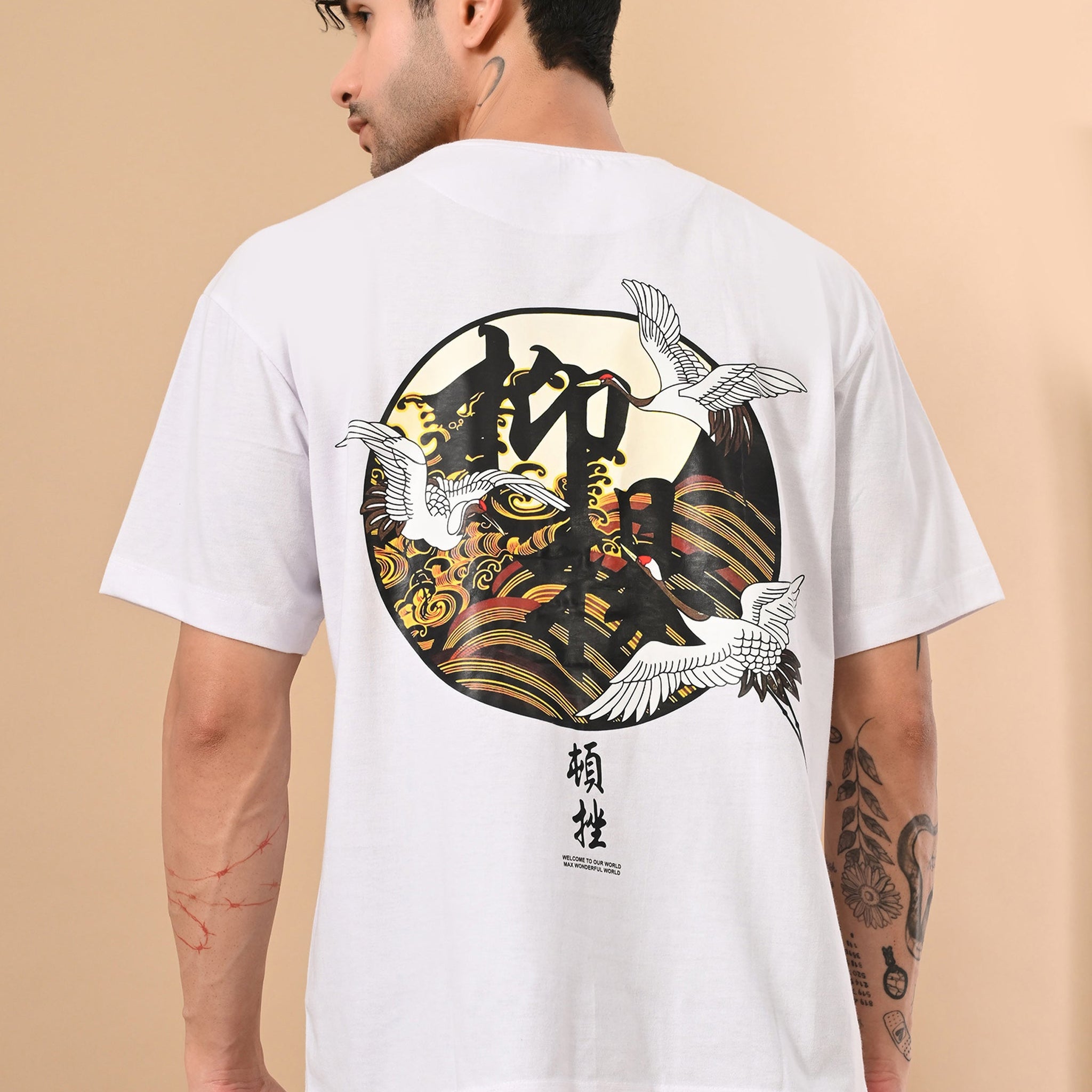 JAPANESE GOOSE PRINTED OVERSIZED T-SHIRT