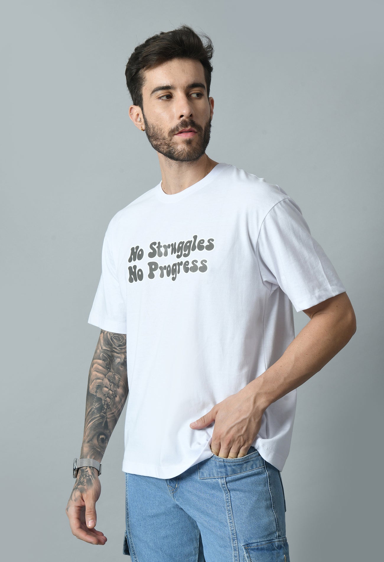 Men's Trendy Loose Fit Drop Shoulder T-Shirt