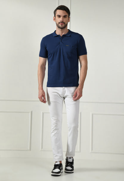 Cobalt Blue Polo with Pocket