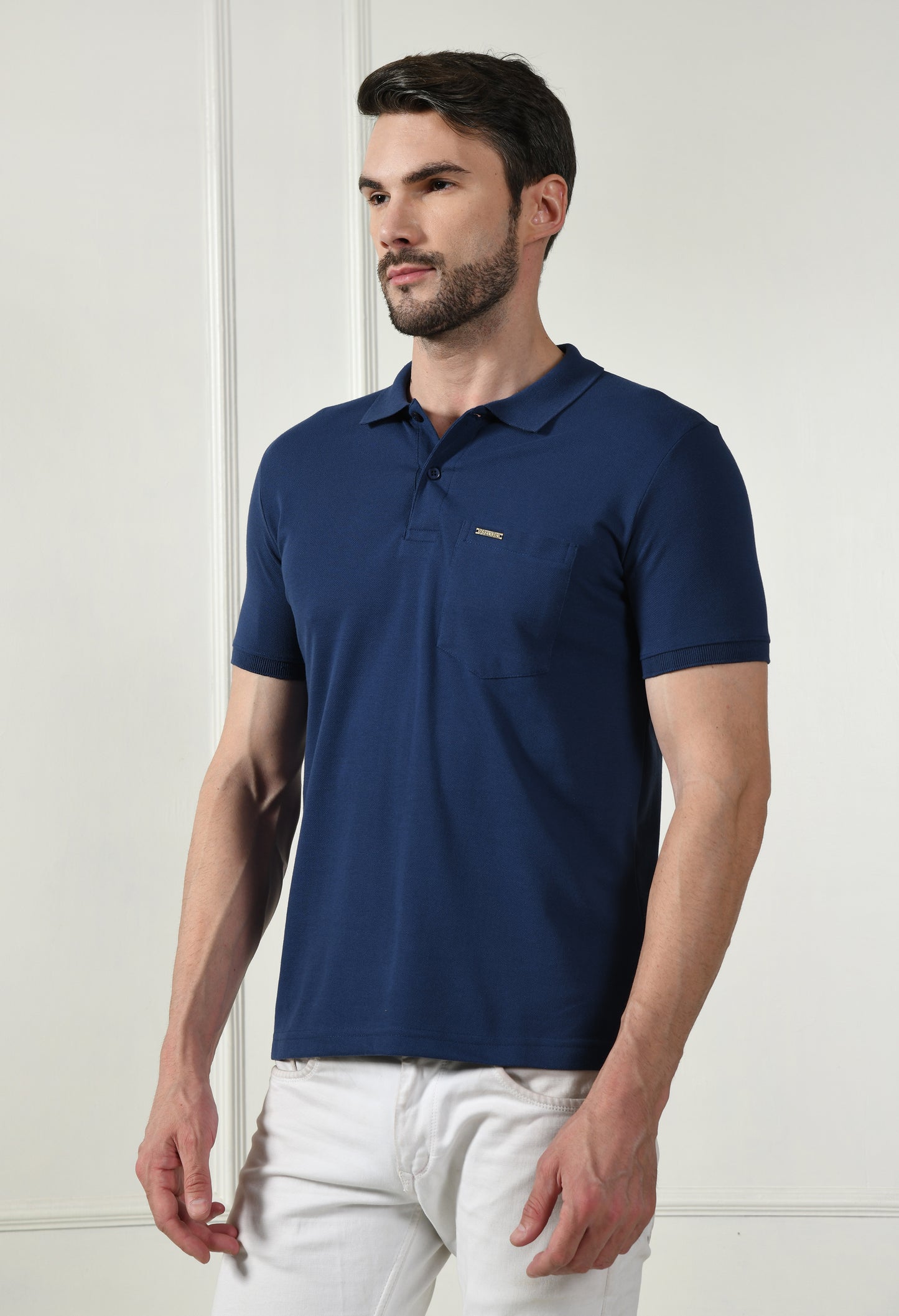 Cobalt Blue Polo with Pocket