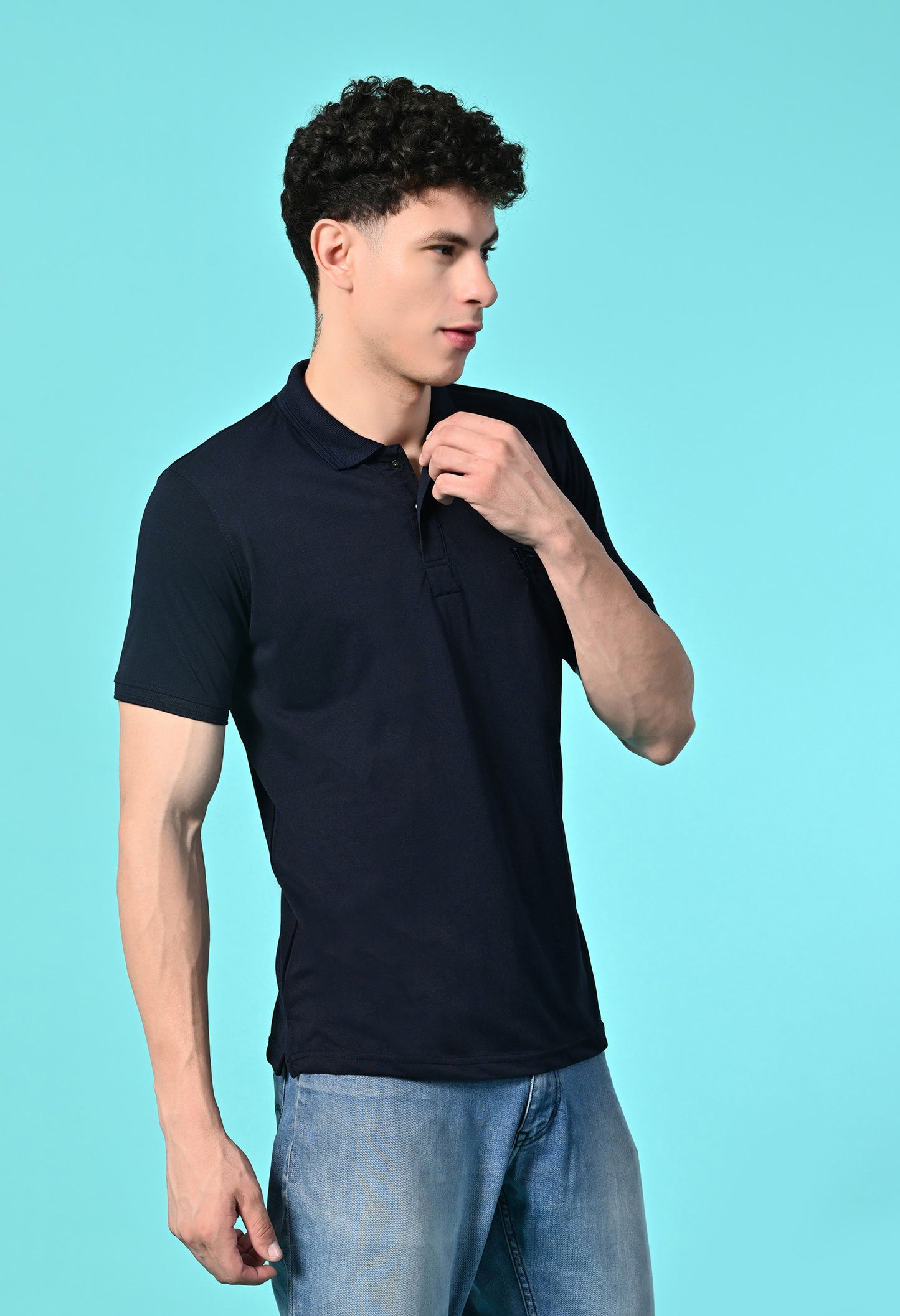 Men's Slim Fit Polyester Polo