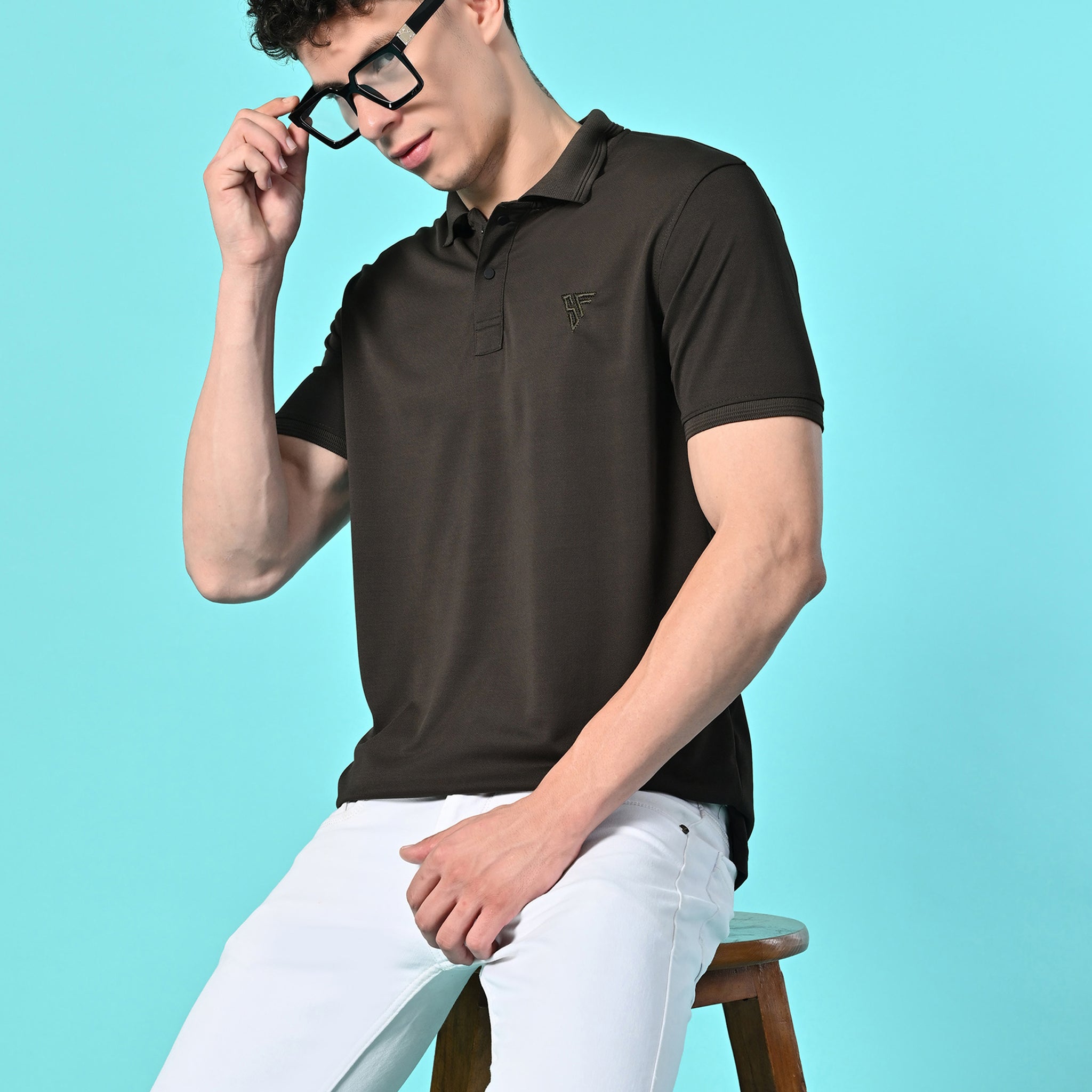 Men's Slim Fit Polyester Polo