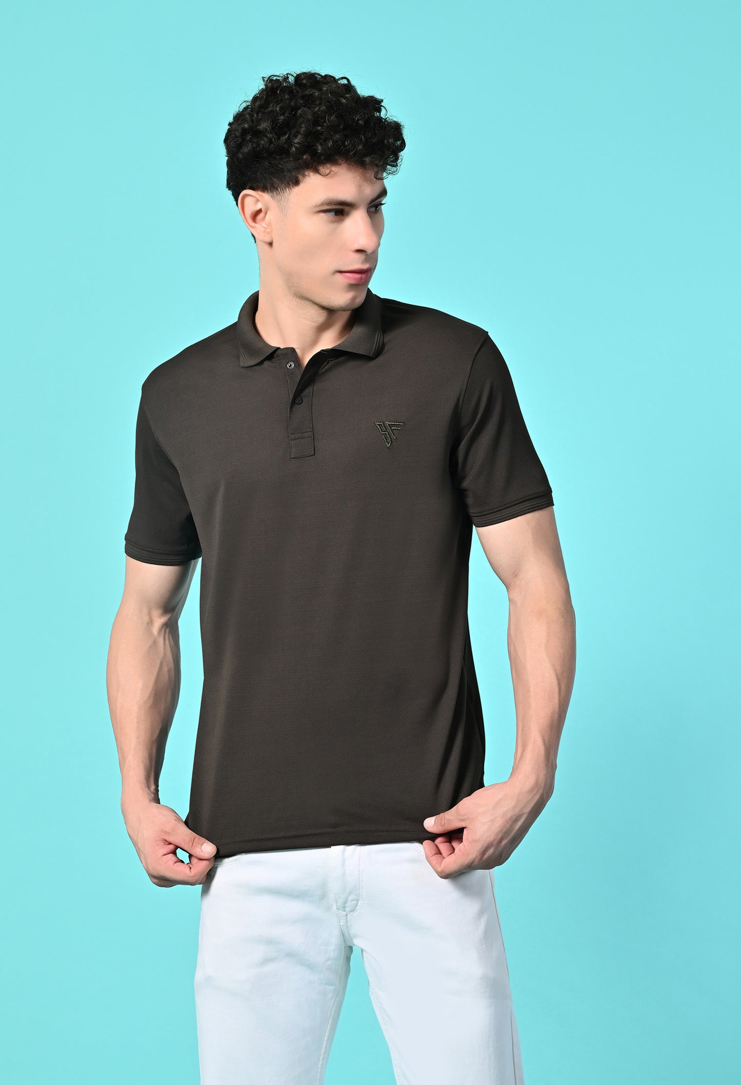 Men's Slim Fit Polyester Polo