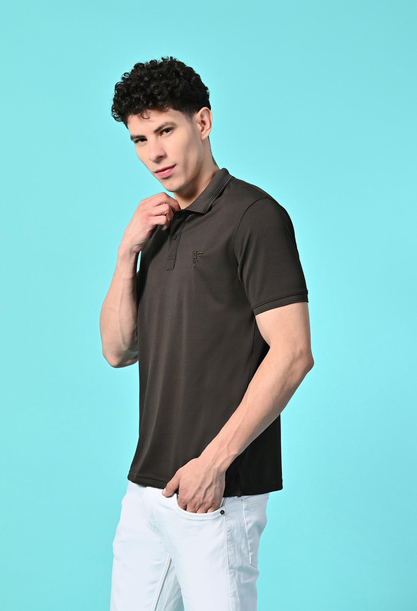 Men's Slim Fit Polyester Polo