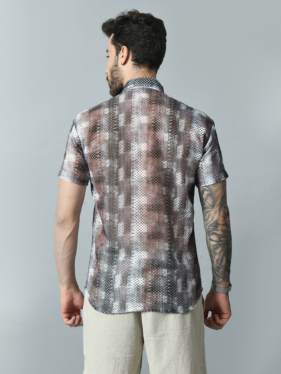 Men Slim Fit Opaque Printed Party Shirt