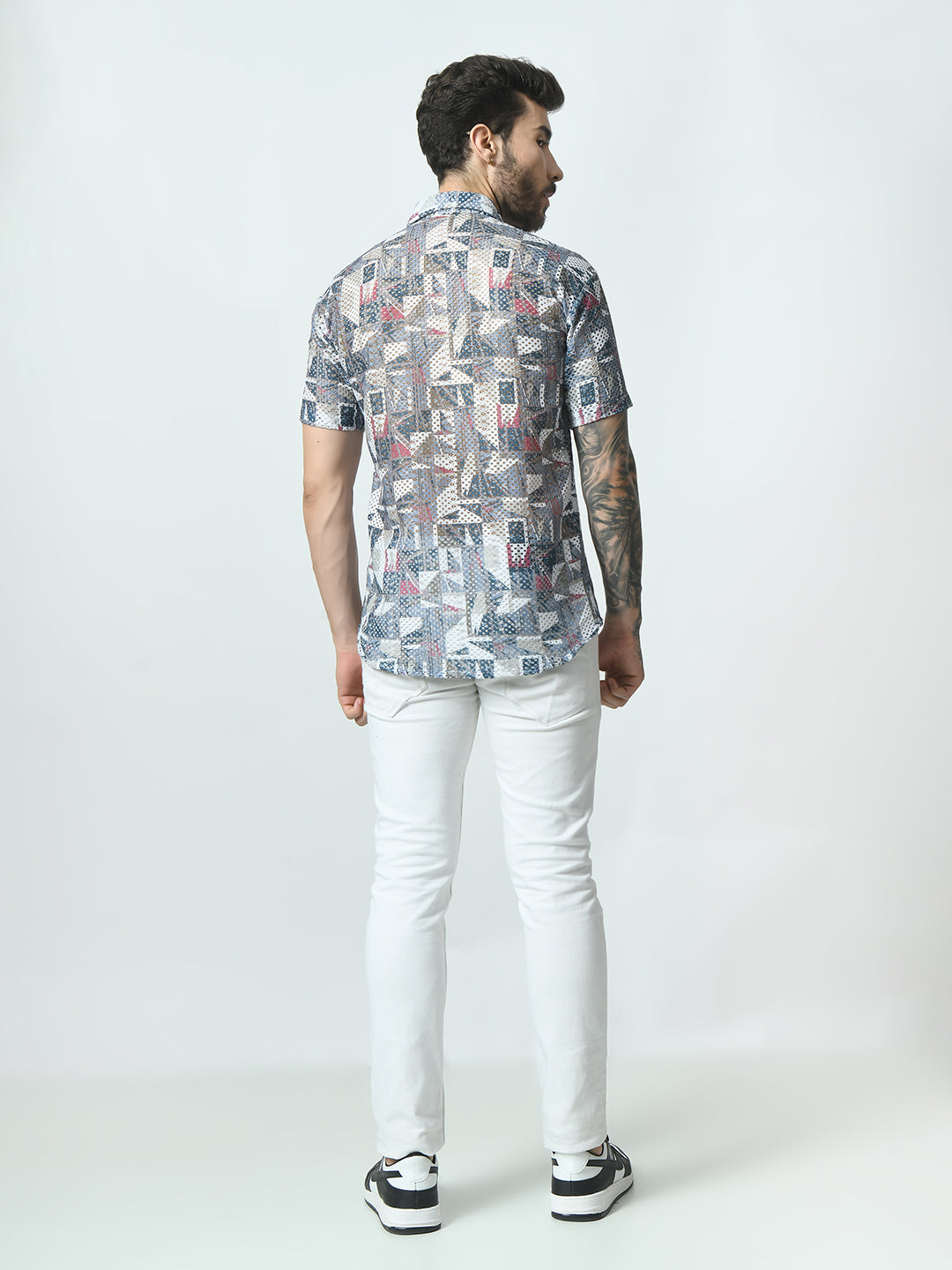 Men Slim Fit Opaque Printed Party Shirt