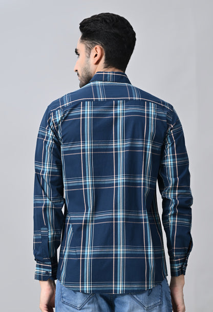 Blue Checked Formal Shirt