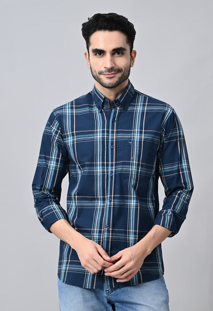 Blue Checked Formal Shirt