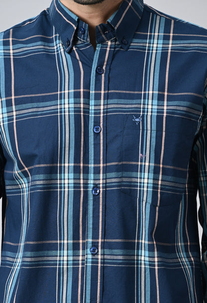 Blue Checked Formal Shirt