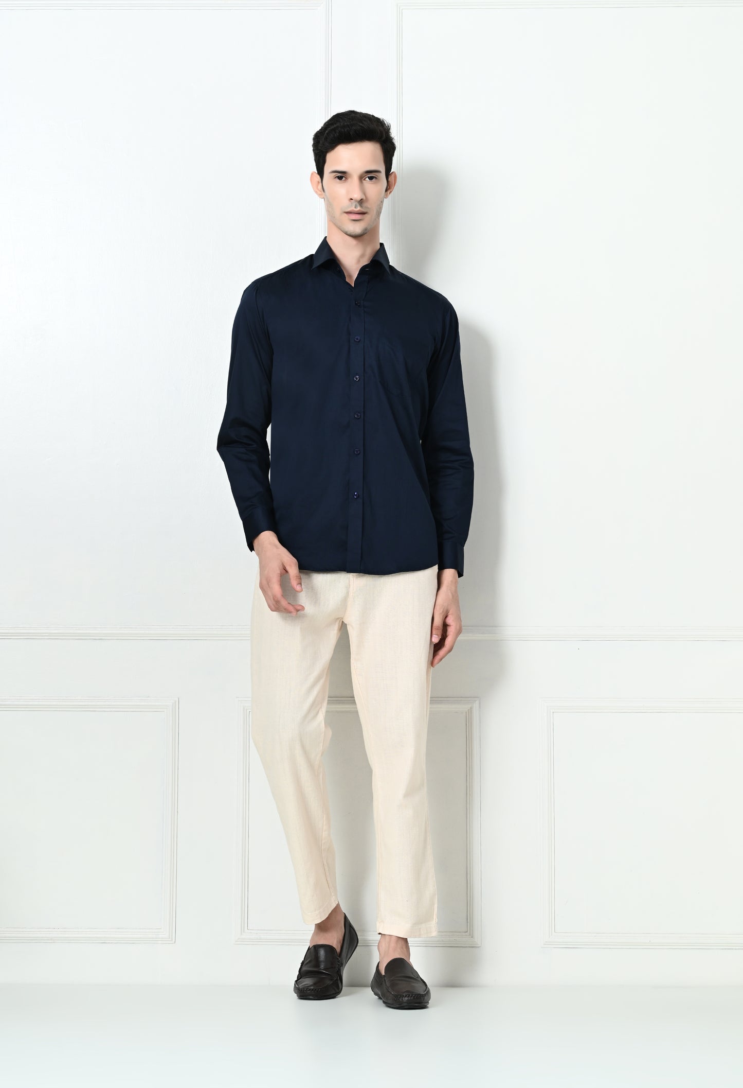 Oxford Blue Cotton Formal Shirt