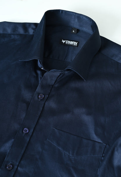 Oxford Blue Cotton Formal Shirt