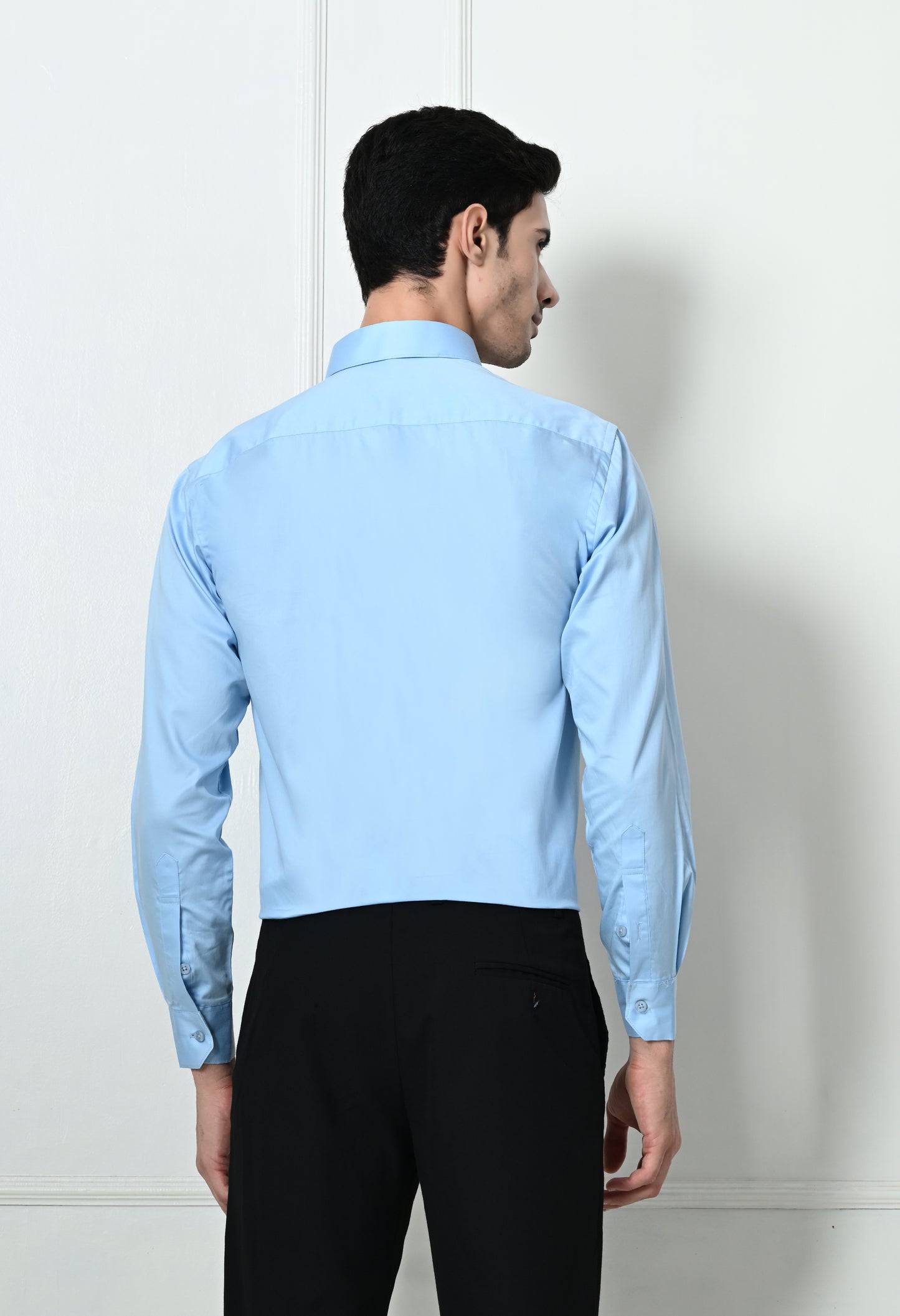 Aero Blue Cotton Formal Shirt