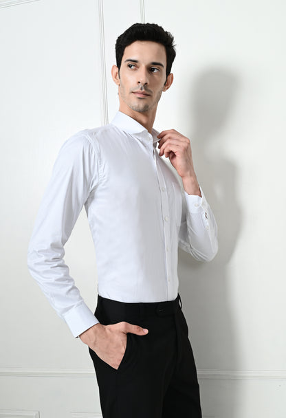 Smoke White Formal Cotton Shirt