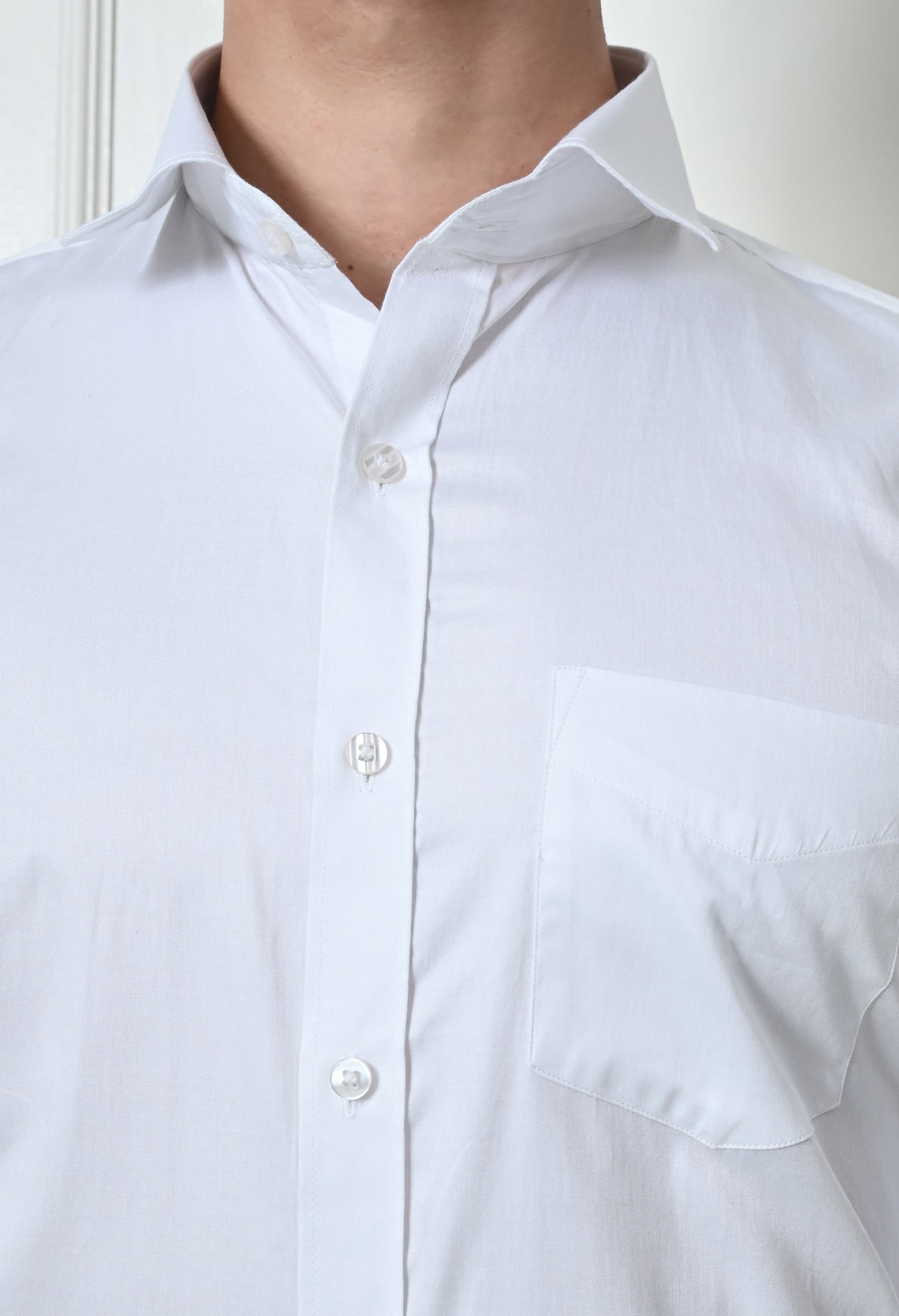 Smoke White Formal Cotton Shirt